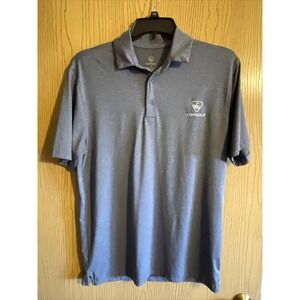 Men's Top Golf Collard Polo Shirt Short‎ Sleeve Navy Blue Size Medium